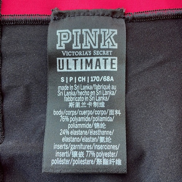 VS PINK Ultimate Leggings Black Pink Grey size XS - Picture 3 of 5